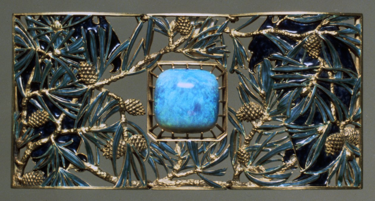 Emléktábla sasoknak és fenyőfojtóknak, c1899-1901 alkotó: Rene Jules Lalique