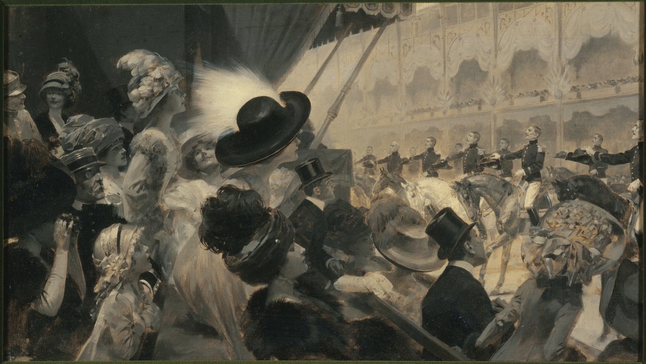 Katonai jótékonysági fesztivál: a Grand-Palais körhinta, 1910. alkotó: Rene Lelong
