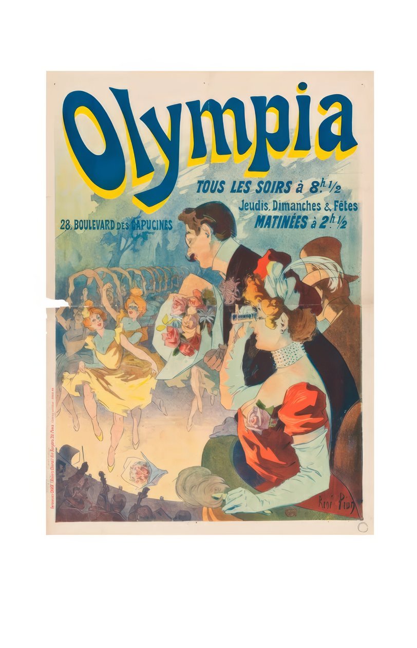 Olympia. Minden este 8:30-kor... alkotó: Rene Pean