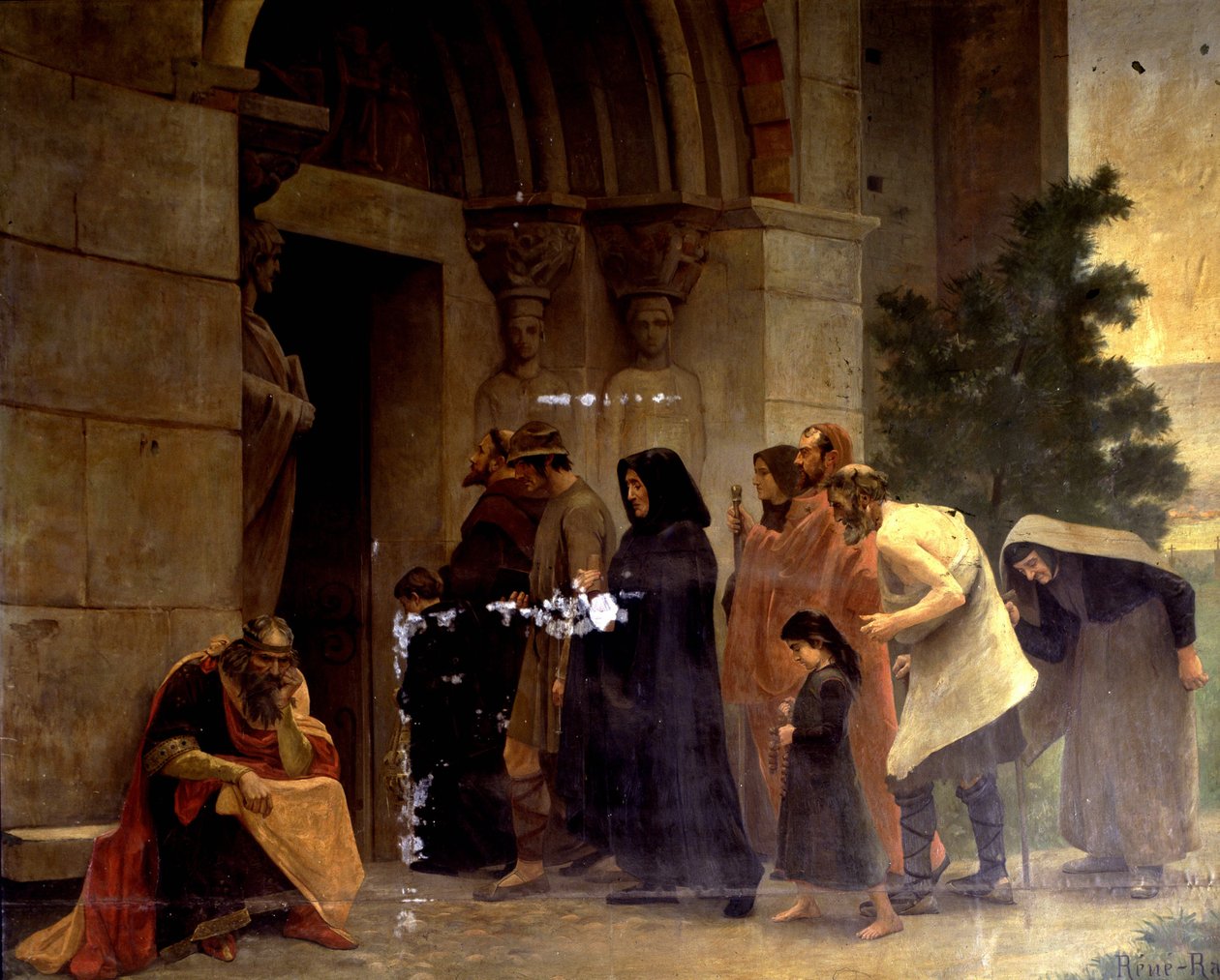 VI. Raymond (1156-1222), Toulouse grófja, „A kiközösített”” 1208-ban III. Innocentus pápa (1160-1216) által. René Ravaut alkotó: Rene Ravaut