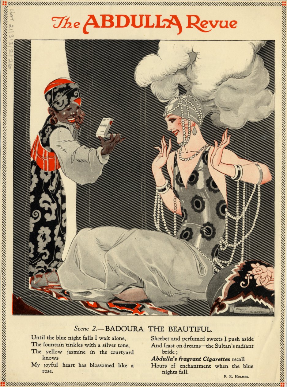 Abdulla cigaretták, 1920-as évek alkotó: Rene Vincent