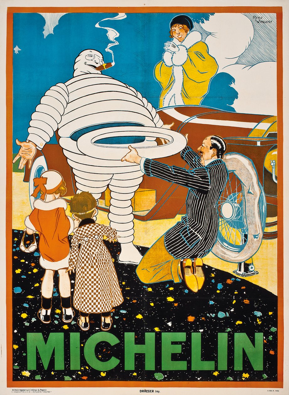 Michelin reklámplakátja, c. 1925 alkotó: Rene Vincent