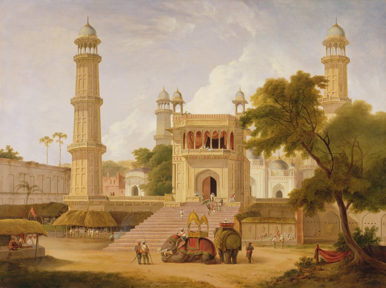 Indiai templom, állítólag Abo-ul-Nabi mecsetje, Muttra, 1827 alkotó: Rev. Edward Thomas Daniell