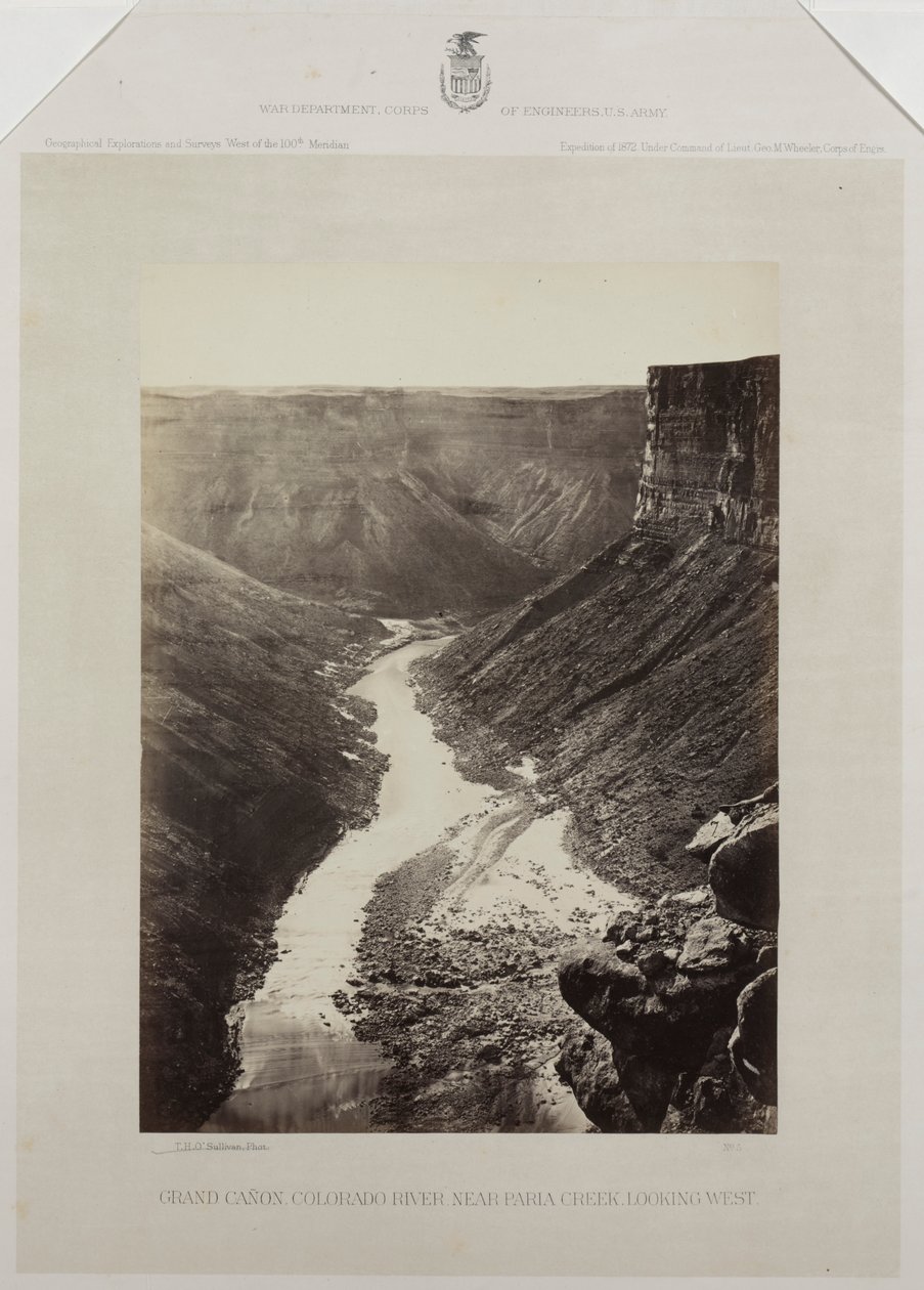 Grand Cañon, Colorado folyó, Kanab Mouth, Nyugatra nézés alkotó: Reverend George Wilson Bridges