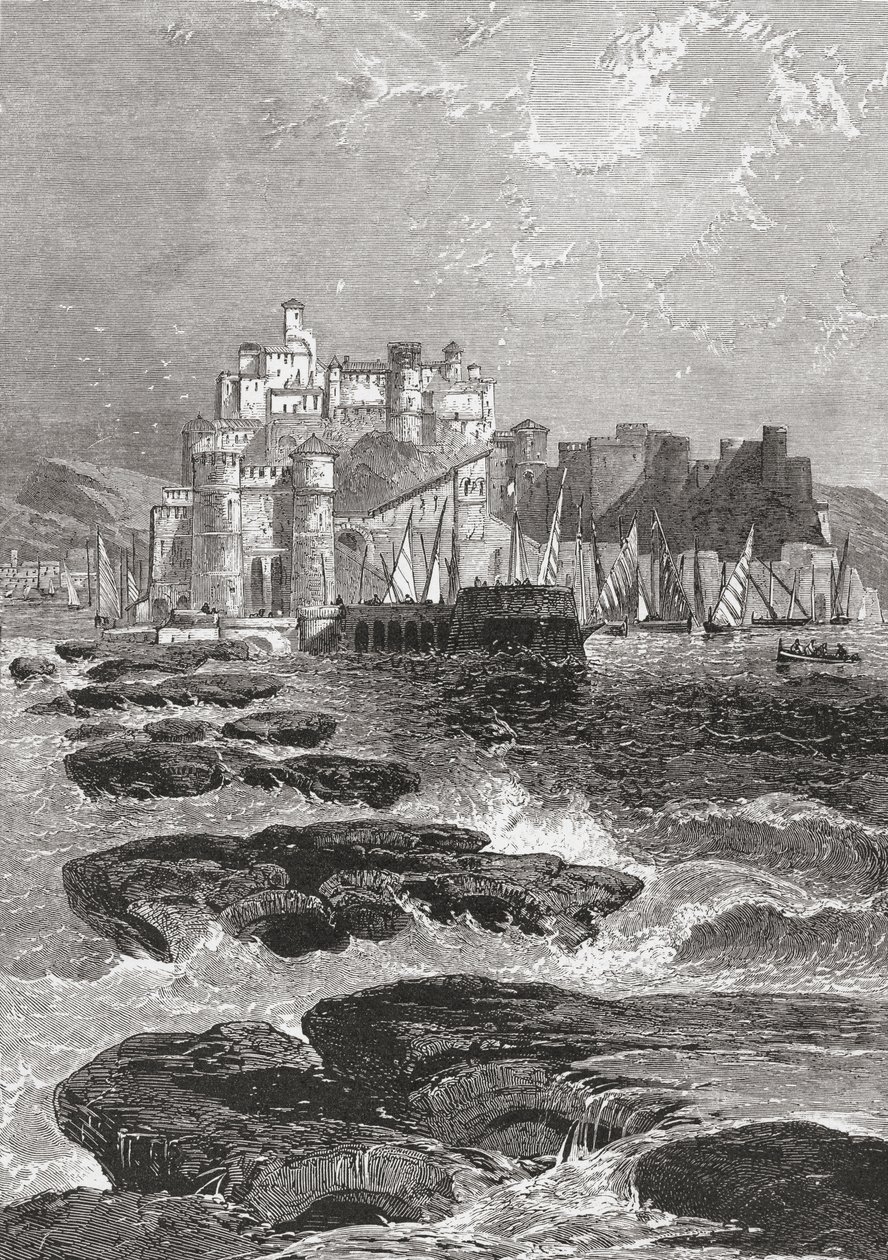 Pozzuoli, Nápoly, Dél-Olaszország a 19. század végén. A Samuel Manning tiszteletes által 1890 körül kiadott Italian Pictures című kötetből. alkotó: Reverend Samuel Manning