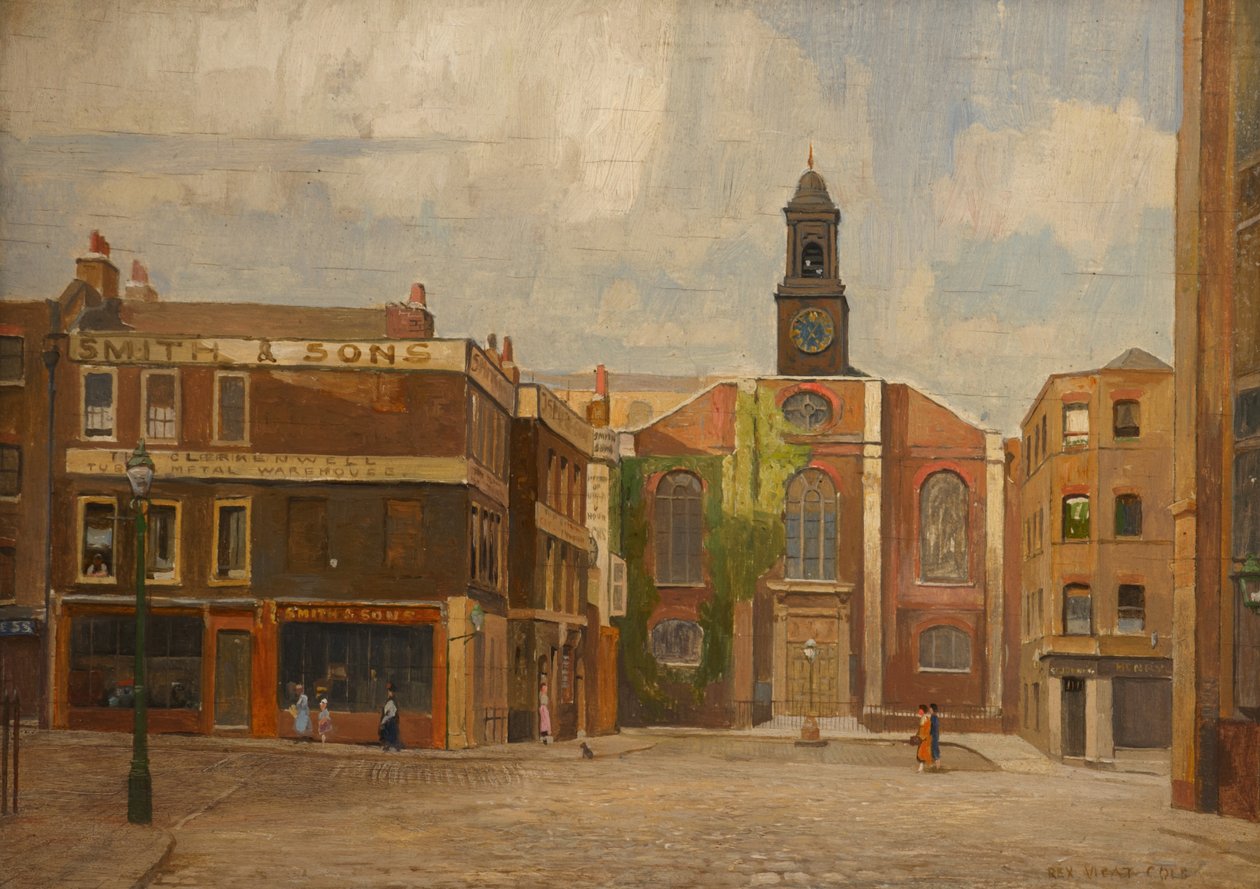 Szent János-templom, Clerkenwell, 1920 körül alkotó: Rex Vicat Cole