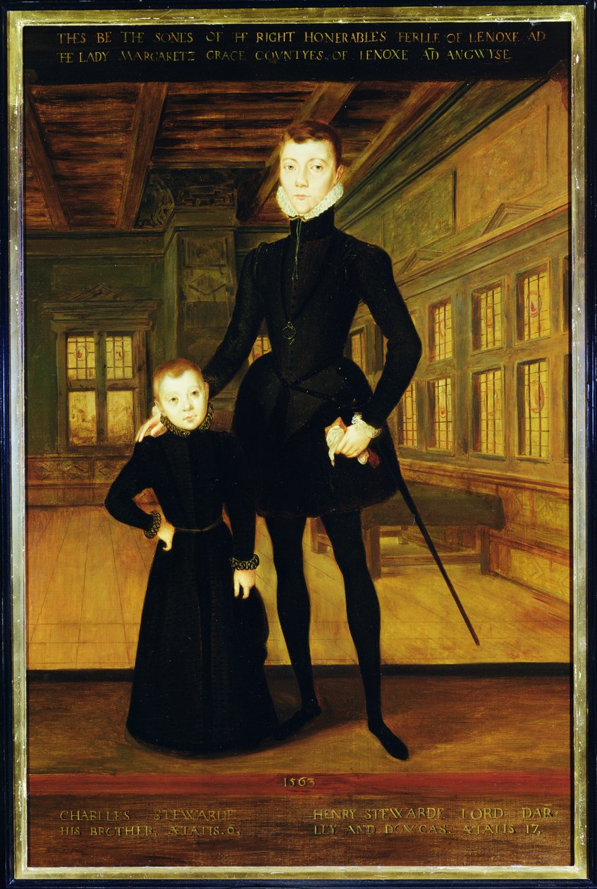 Henry Lord Darnley (1545-67) és Charles, Lennox grófja (1555-76) Hans Eworth után (1525-1578 körül) alkotó: Rhoda Sullivan