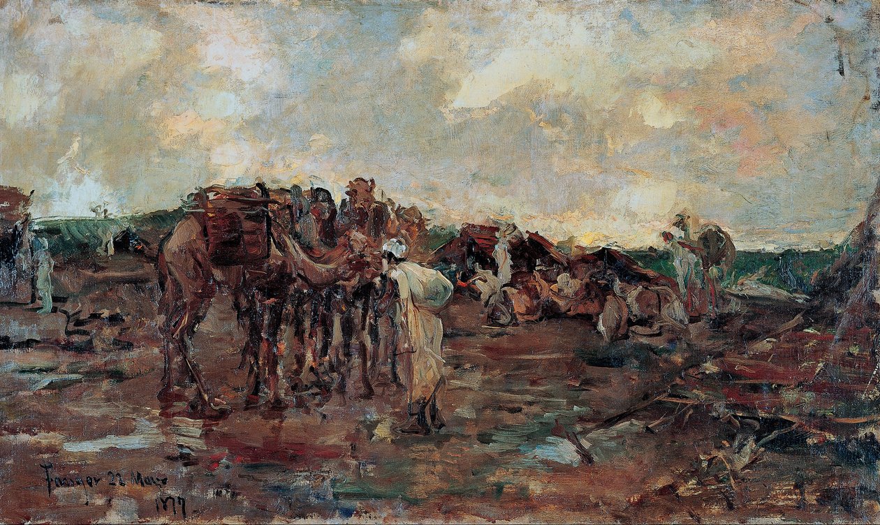 Pihenőmegállás egy arab lakókocsinak alkotó: Ricardo Madrazo y de Garreta
