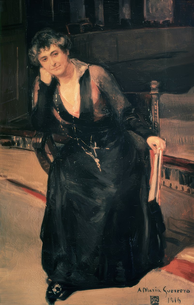 María Guerrero asszony portréja alkotó: Ricardo Baroja