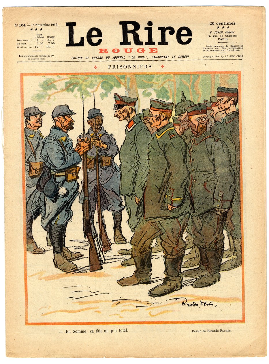 A „The Red Laughter” címlapja, színekben szatirikus alkotó: Ricardo Flores