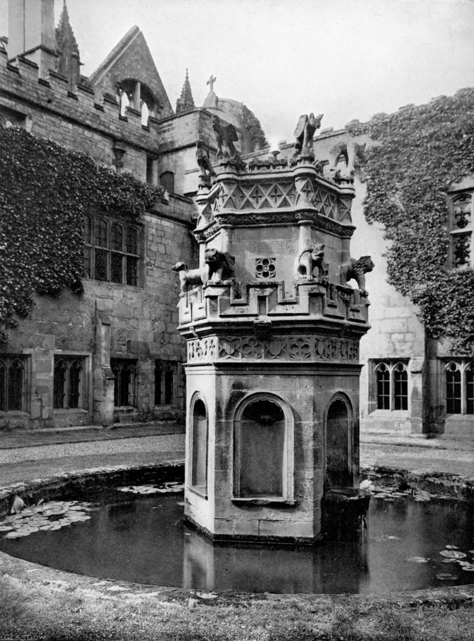 Szökőkút a Newstead Abbey kolostorában, Nottingham, 1902-1903. alkotó: Richar Keene