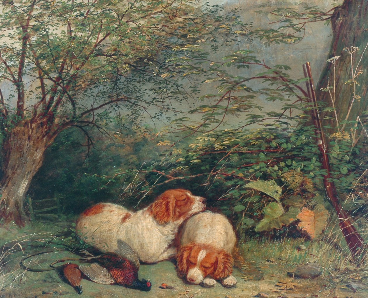 Kutyák és fácánok, 1840 alkotó: Richard Ansdell