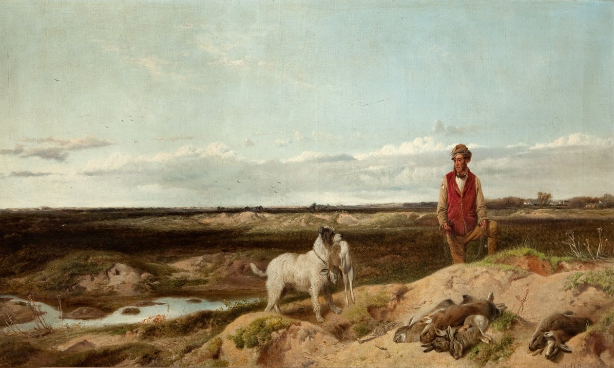 Ferreting, 1863 alkotó: Richard Ansdell
