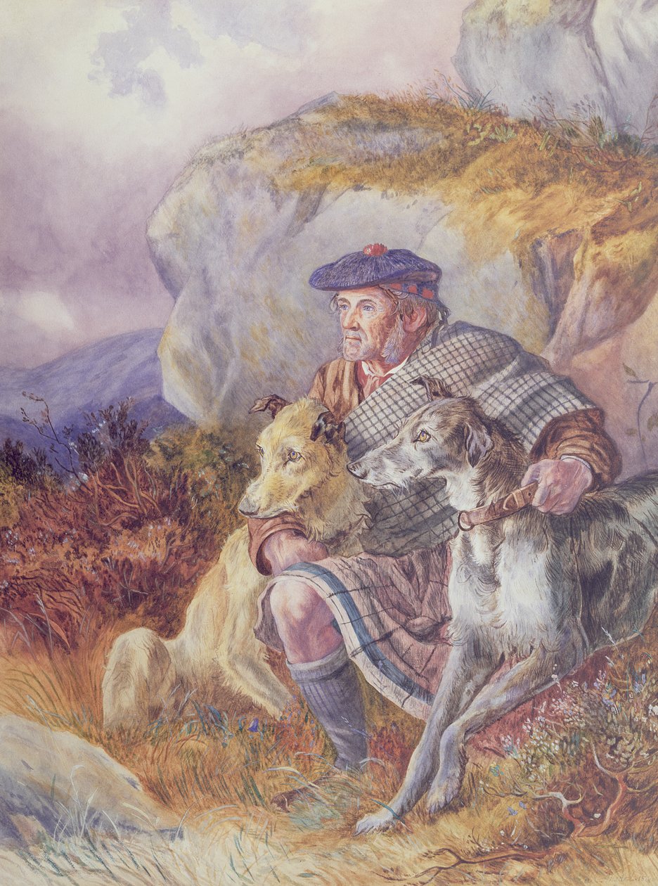 Ghillie és szarvaskutyák, 1874 alkotó: Richard Ansdell