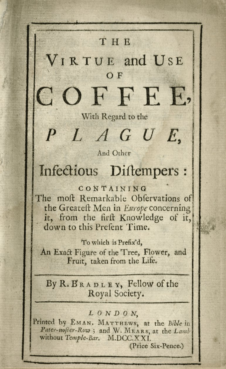 A kávé erényét és használatát magyarázó füzet, 1721 körül alkotó: Richard Bradley