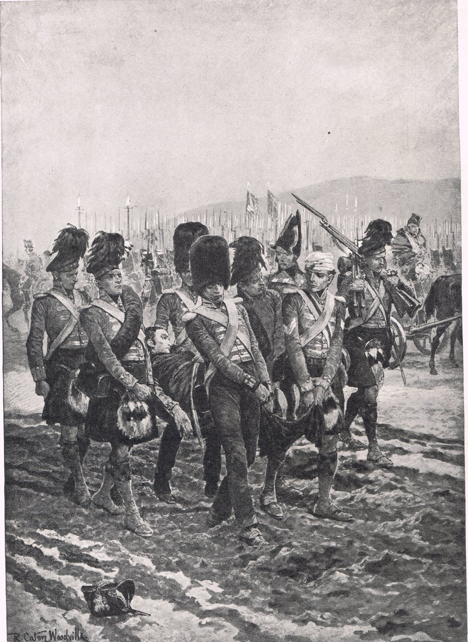 Sir John Moore a csatatérről, illusztráció a 