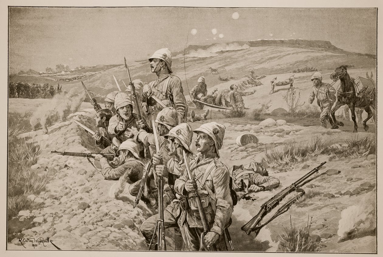 Javítsátok meg a szuronyokat! A Ladysmith körüli lövészárkokból indított támadás visszaverése, 1900 alkotó: Richard Caton Woodville junior