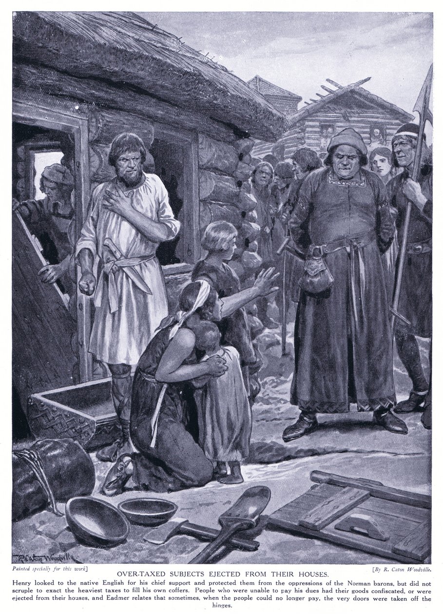 Túladóztatott alattvalók, akiket kiutasítottak otthonukból, az 1920-as évek alkotó: Richard Caton Woodville junior