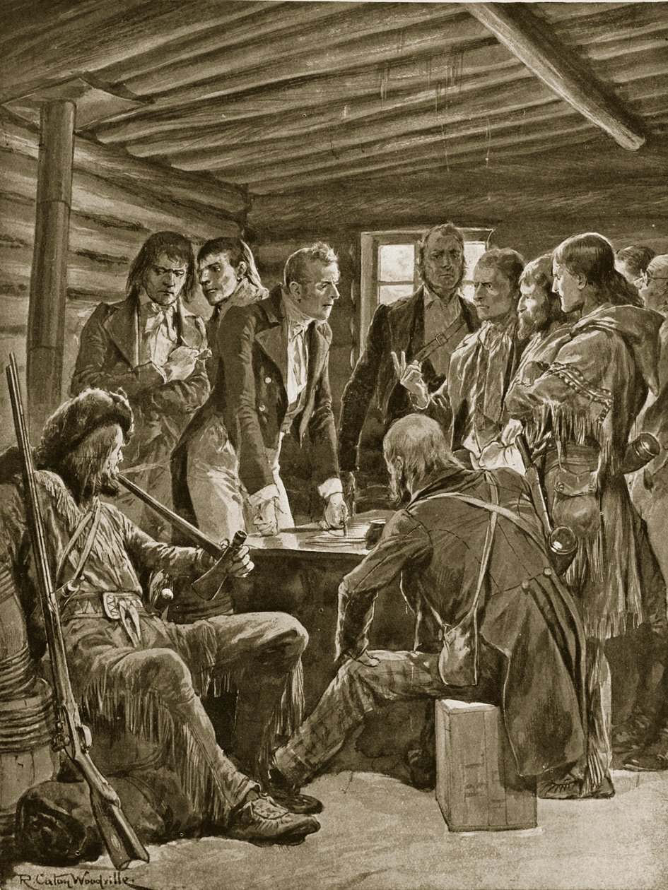 Sir George Simpson a Vancouver-szigeten, 1855, illusztráció a 