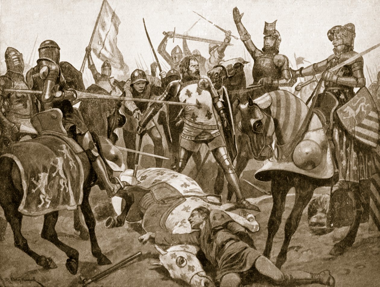 A poitiers-i csata, 1356. szeptember 19., illusztráció a 