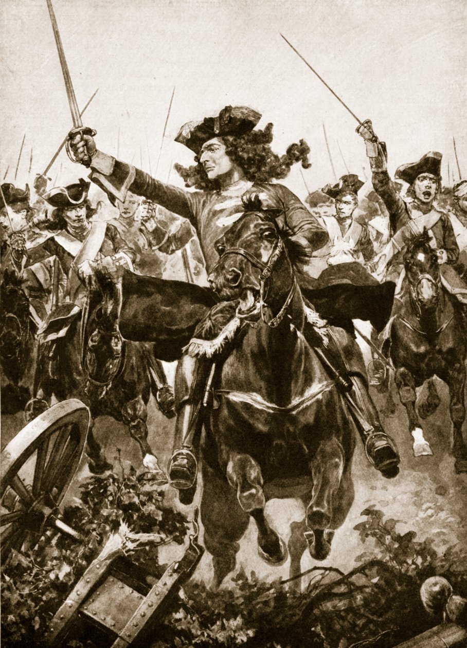 Marlborough hercege az oudenarde-i csatában, 1708. július 11-én alkotó: Richard Caton Woodville junior