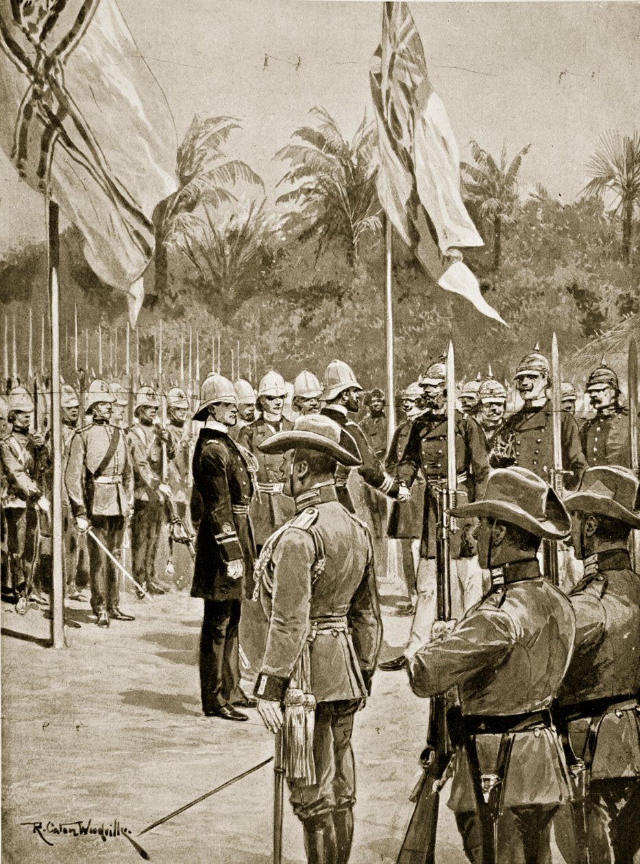 Új-Guinea felosztása a britek és a németek között, 1884 alkotó: Richard Caton Woodville junior