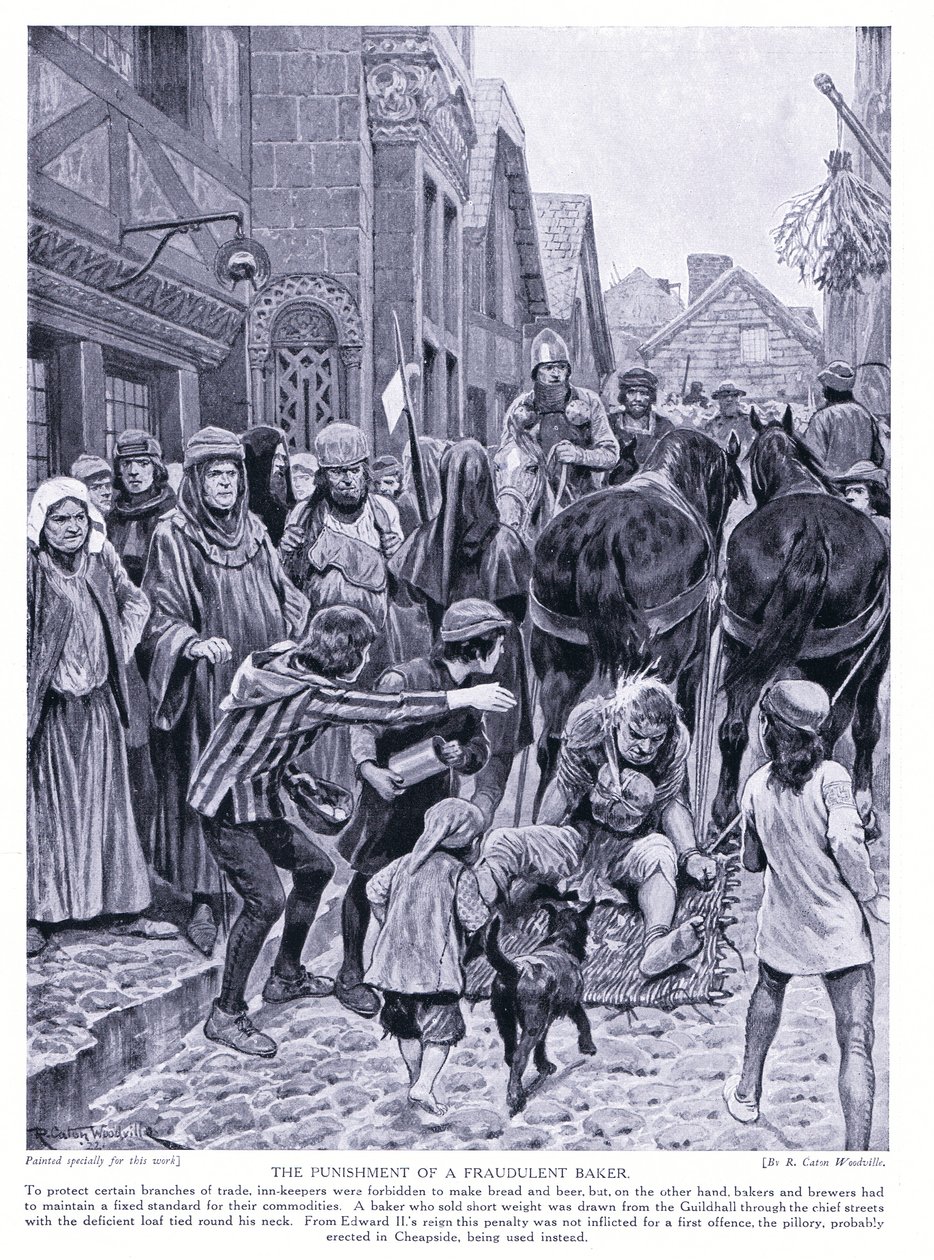 Egy csaló pék büntetése, 1920-as évek alkotó: Richard Caton Woodville junior