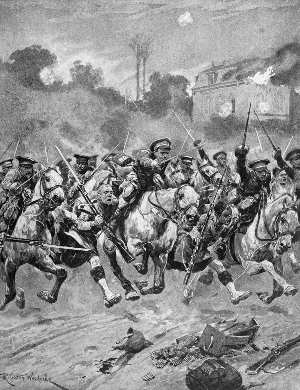 I. világháború – St Quentini csata 1914 alkotó: Richard Caton II Woodville