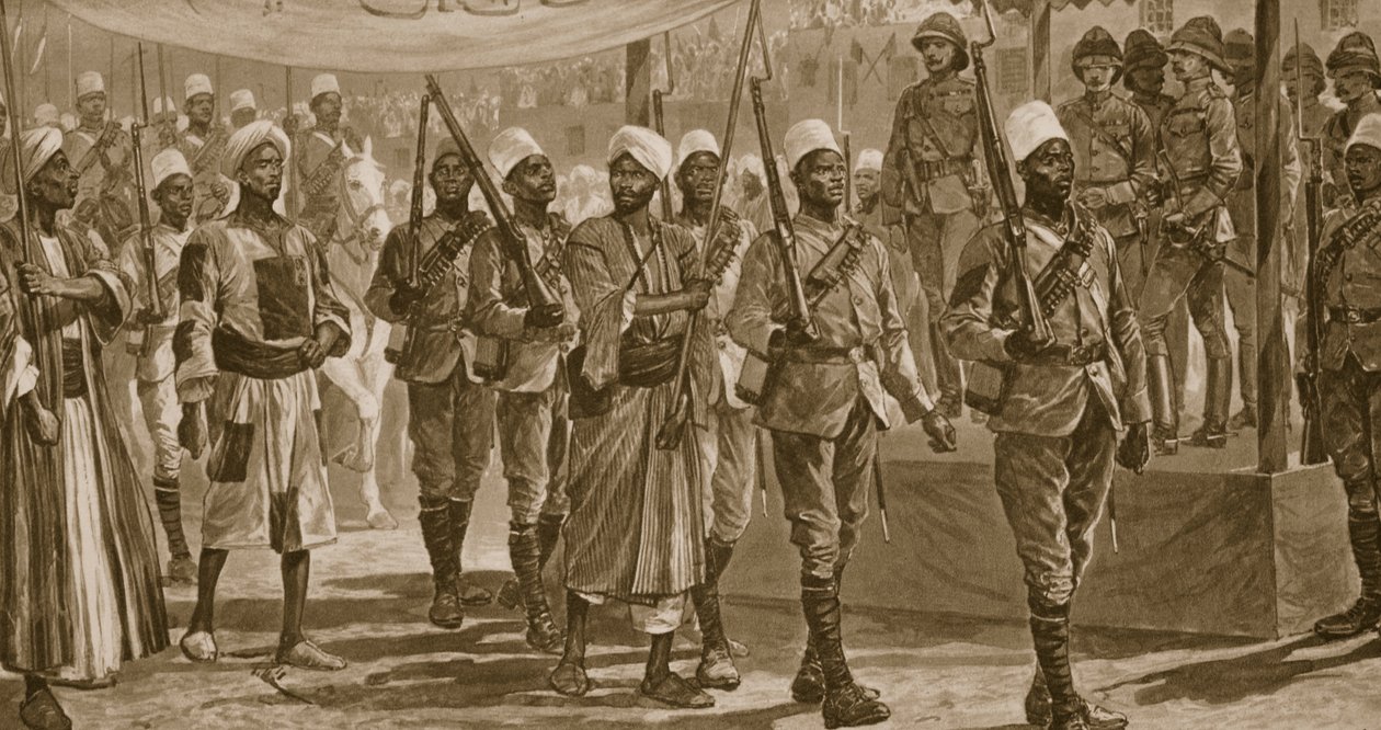 Lord Kitchener szudáni hódítása, 1896-98 - Mahmoud, a khalifa főhadnagya, fogságba esett az atbarai csata után, a "The Illustrated London News"-ból, 1901 alkotó: Richard Caton Woodville