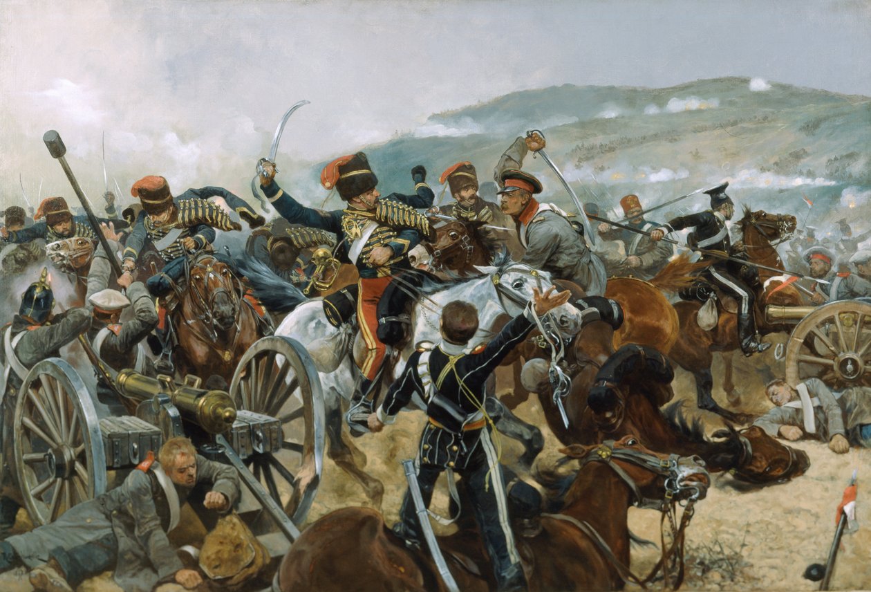 A könnyű brigád segélyezése, 1854. október 25., 1897 alkotó: Richard Caton Woodville