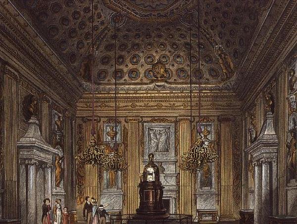 A kupolaszoba, a Kensington-palota a Pynes Royal Residencesből, 1819, alkotó: Richard Cattermole