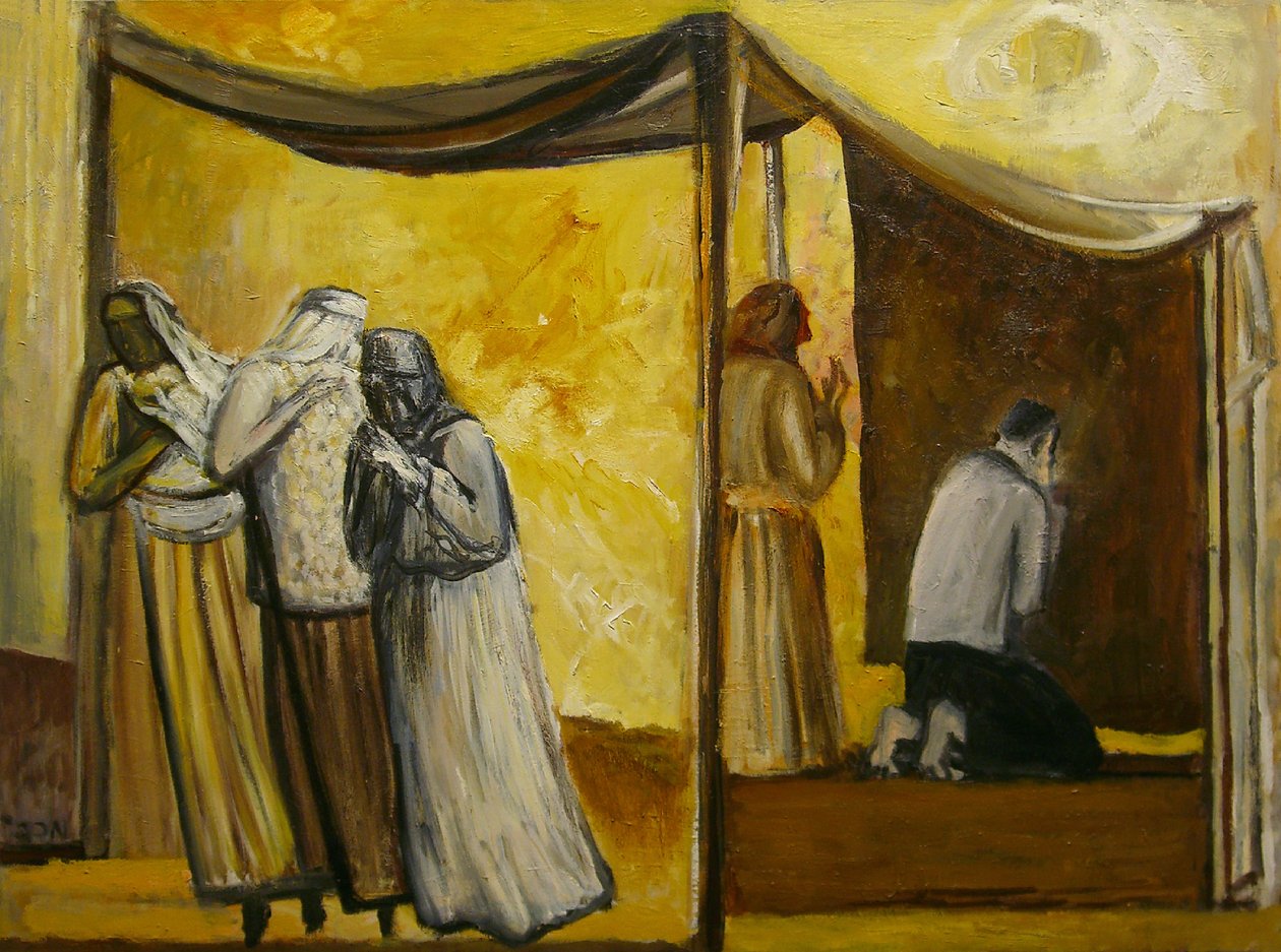 Ábrahám imádkozik alkotó: Richard Contemporary Artist Mcbee