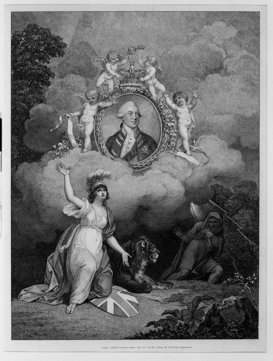III. György király (1738-1820), vésette Bartolozzi Ferenc (1727-1815) 1802 (csúcsmetszet) alkotó: Richard Corbould