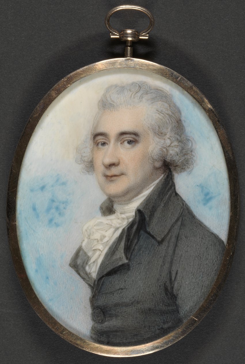 James Hope (1741-1816) Hopetoun 3. grófjának portréja, 1789 (wc és gouache elefántcsonton) alkotó: Richard Cosway