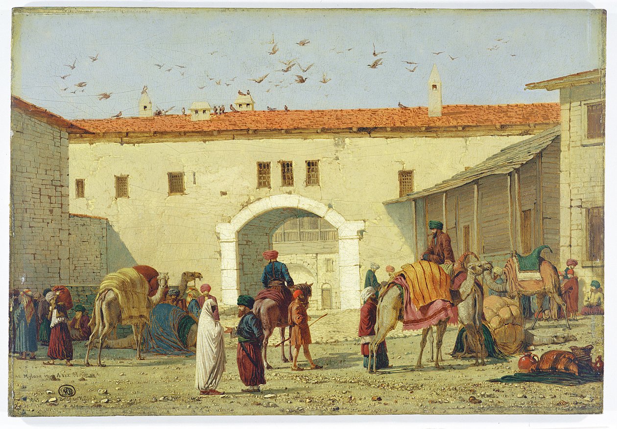 Karavánszeráj Mylasában, Törökországban, 1845 alkotó: Richard Dadd