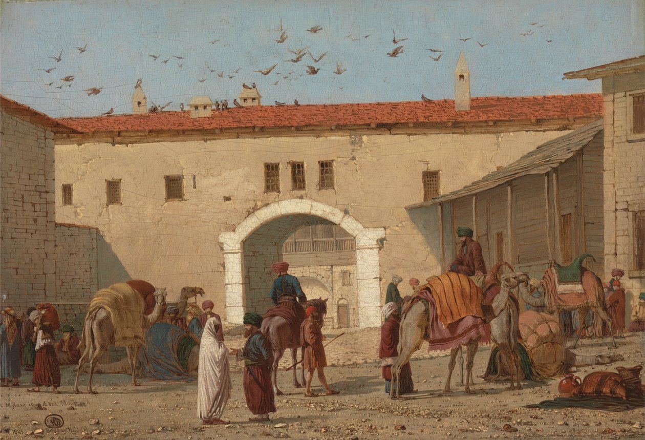 Lakókocsik a kis -ázsiai Mylasában alkotó: Richard Dadd