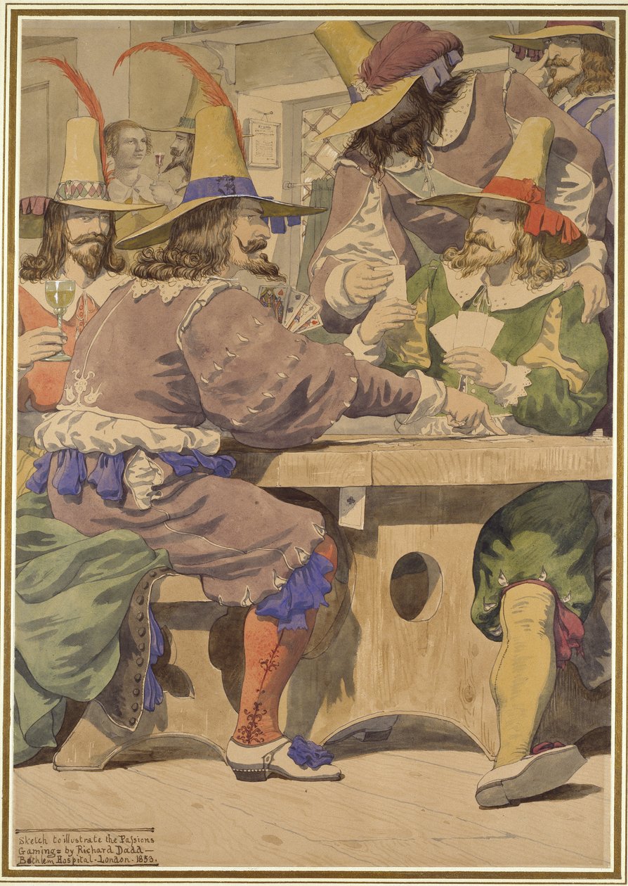 Játék, a szenvedélyeket bemutató vázlat, 1853 alkotó: Richard Dadd