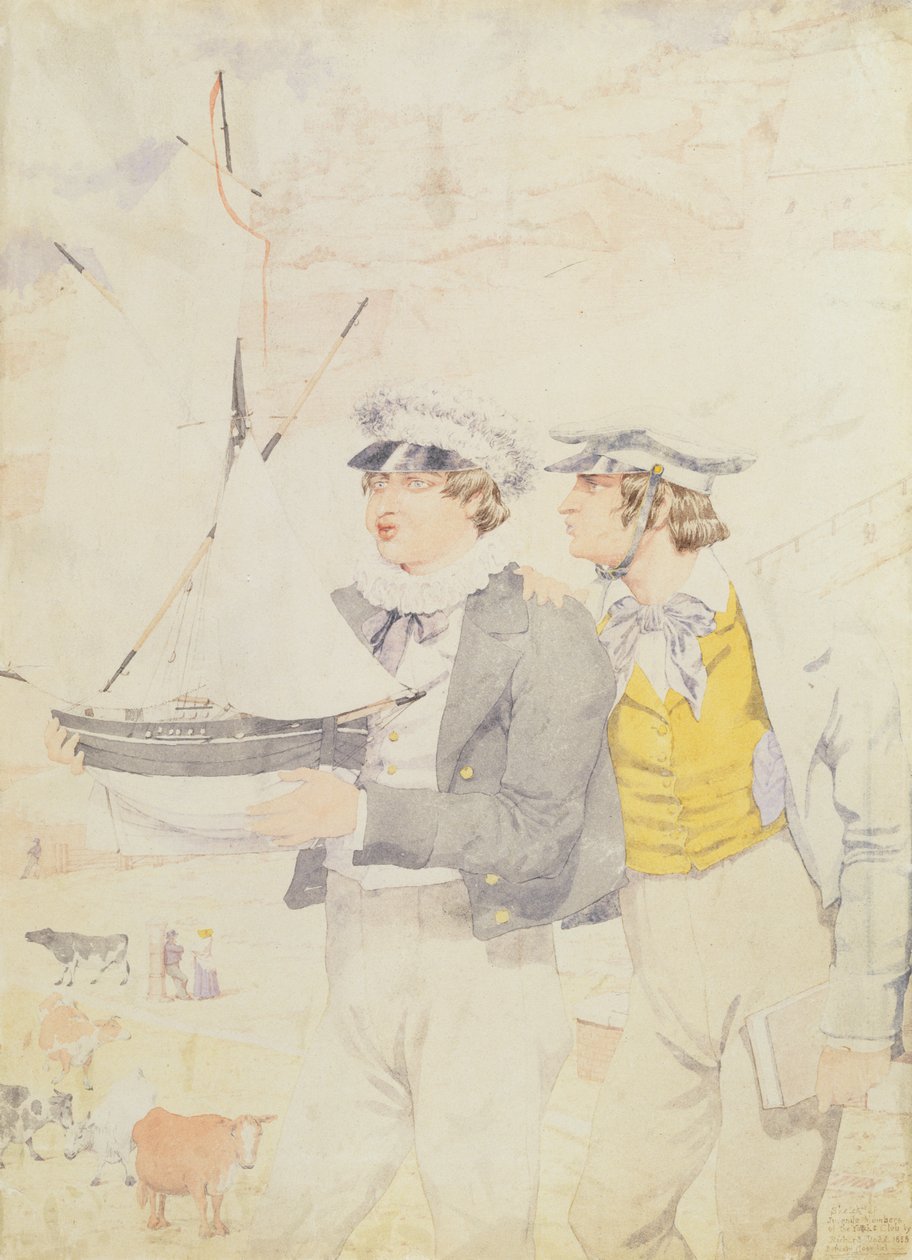 A Yacht Club fiatalkorú tagjai, 1853 (wc és grafit papíron) alkotó: Richard Dadd