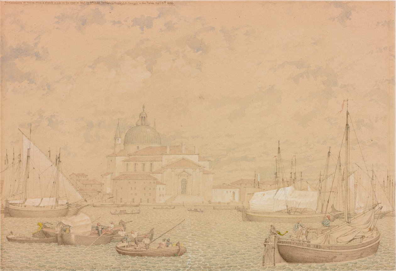 Velence emlékei egy 1842-ben, 1858-ban a helyszínen készült vázlatból alkotó: Richard Dadd