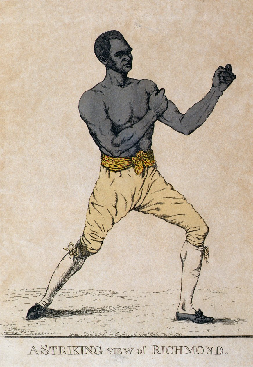 Lenyűgöző kilátás Richmondról, a boxer portréja, 1810 alkotó: Richard Dighton