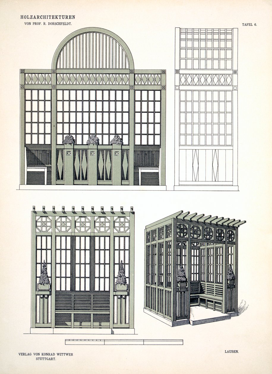 Architecture in Wood, 1900 körül alkotó: Richard Dorschfeldt