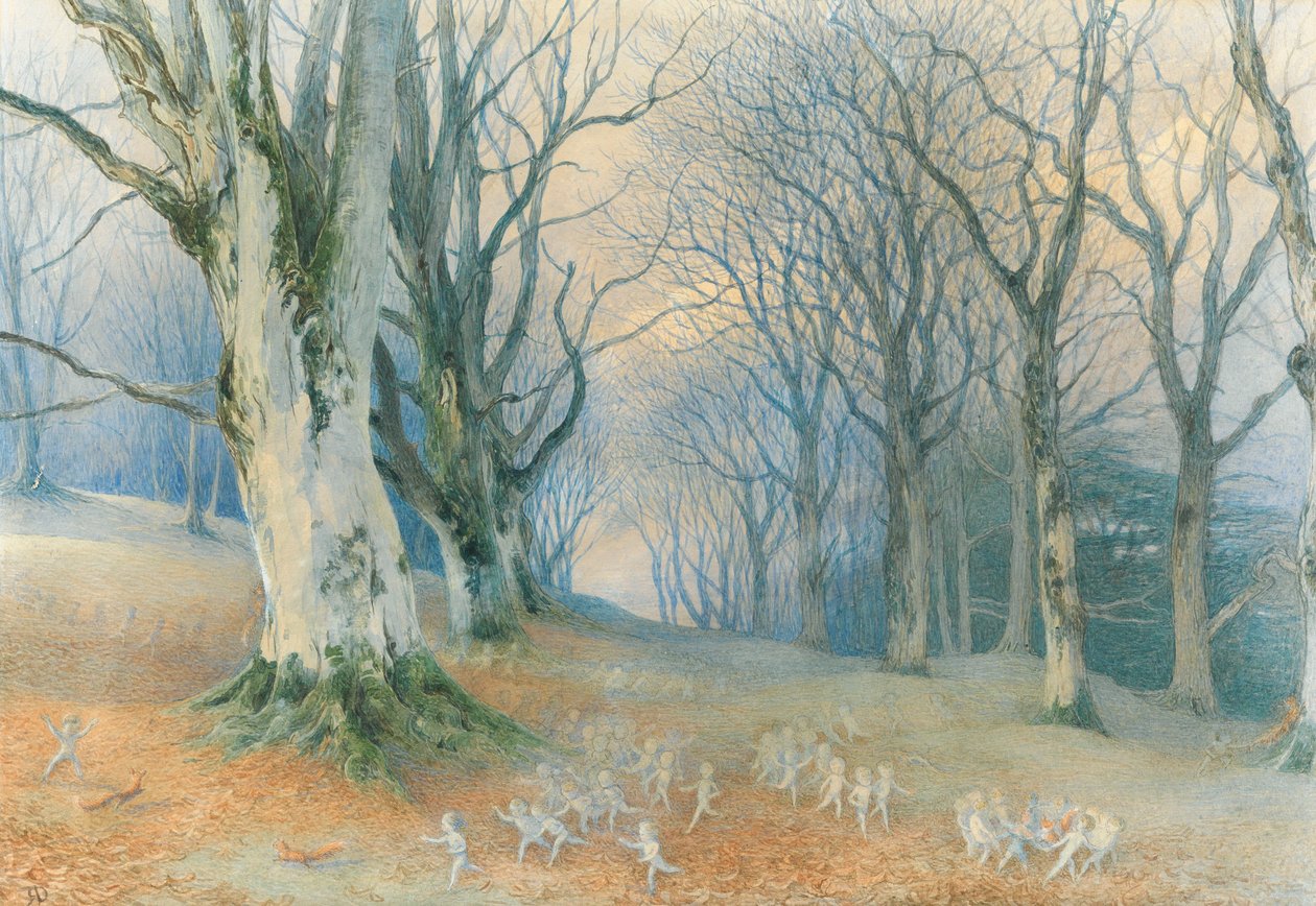 Tündérek és mókusok, 1870 körül alkotó: Richard Doyle