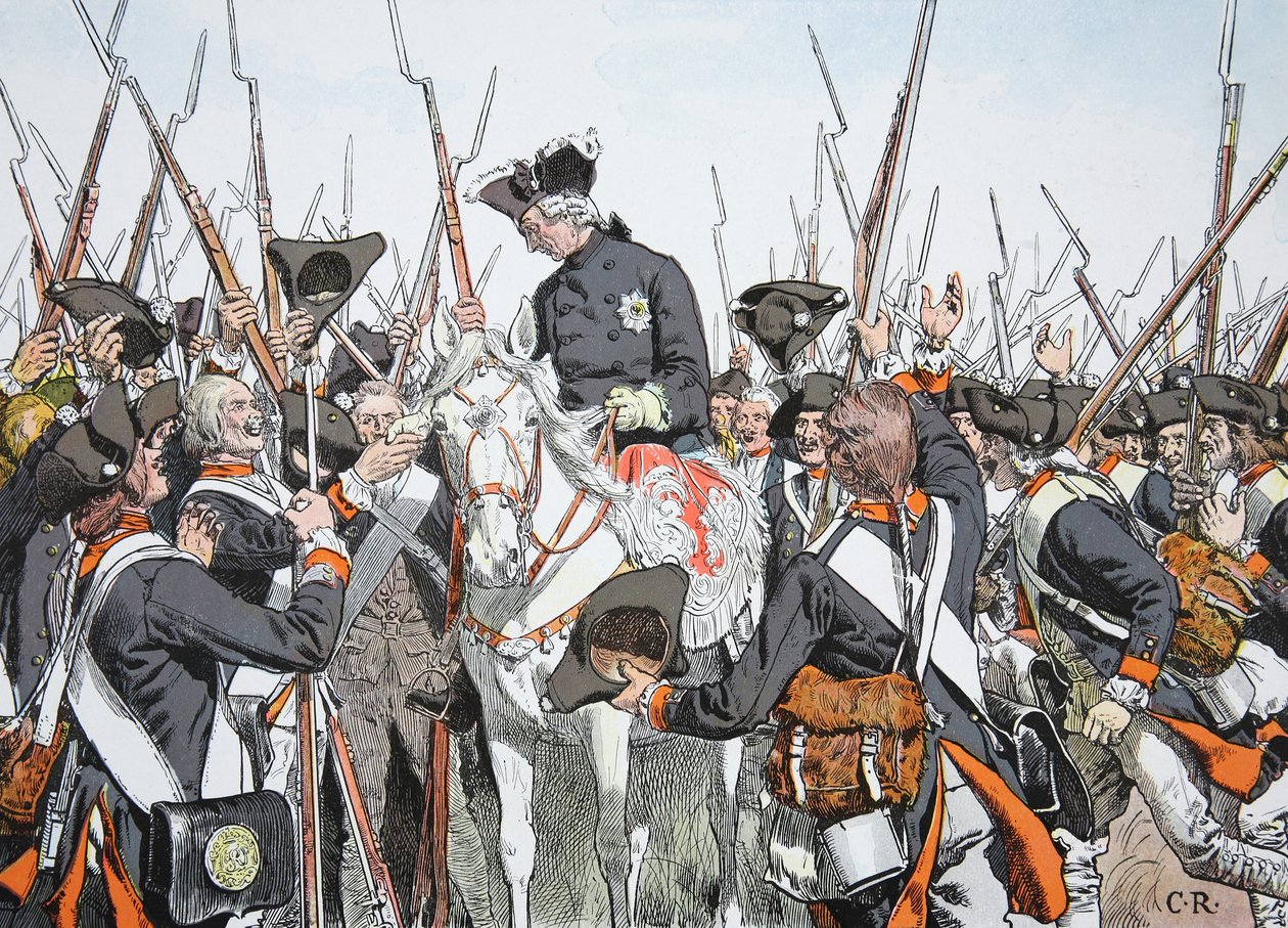 Friederich király és a Bernburg ezred alkotó: Richard Knoetel