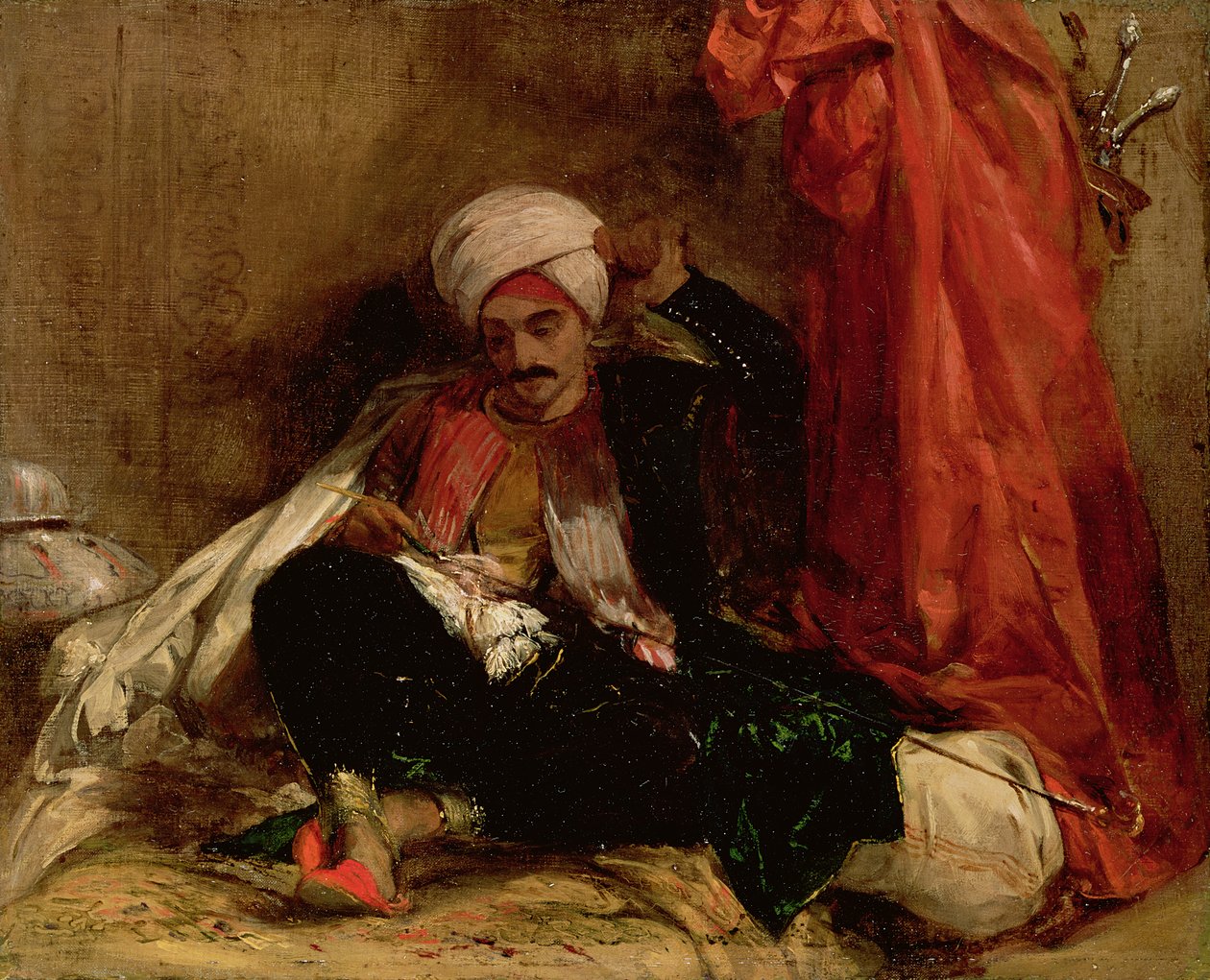 Ülő török, 1826 alkotó: Richard Parkes Bonington