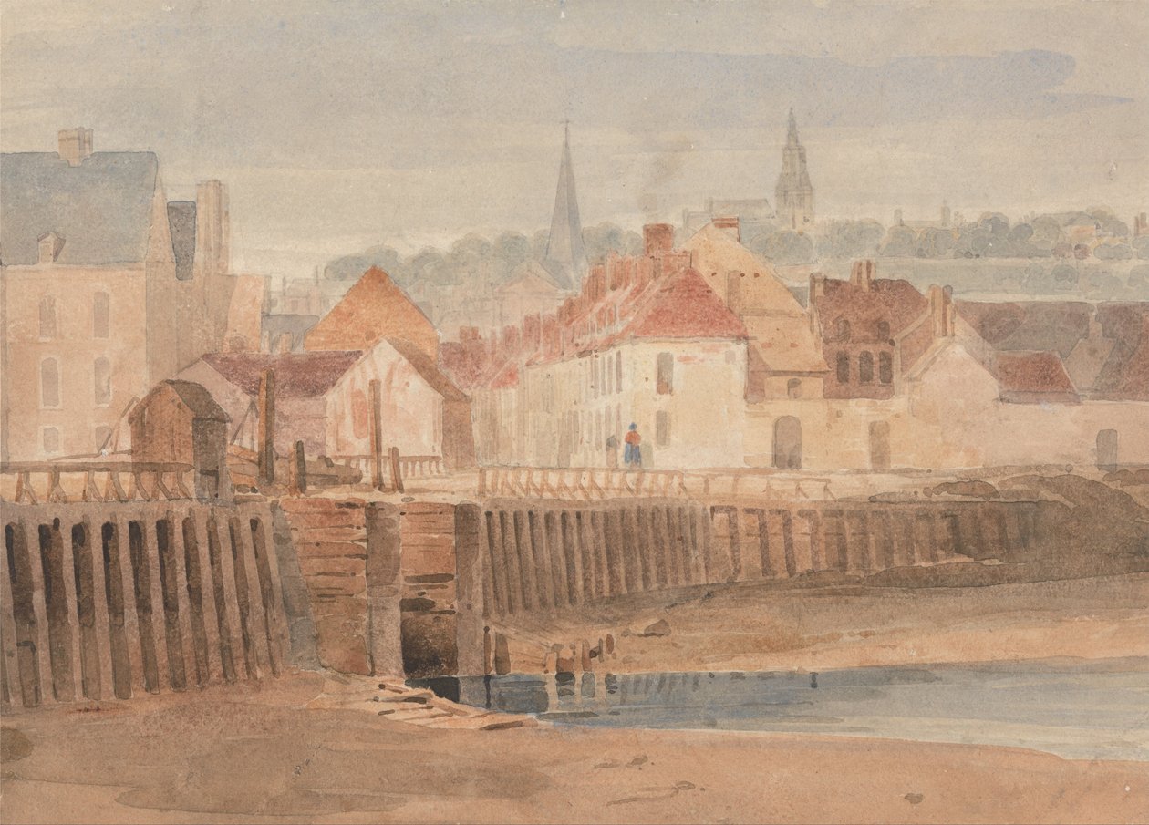 Boulogne kikötője alkotó: Richard Parkes Bonington
