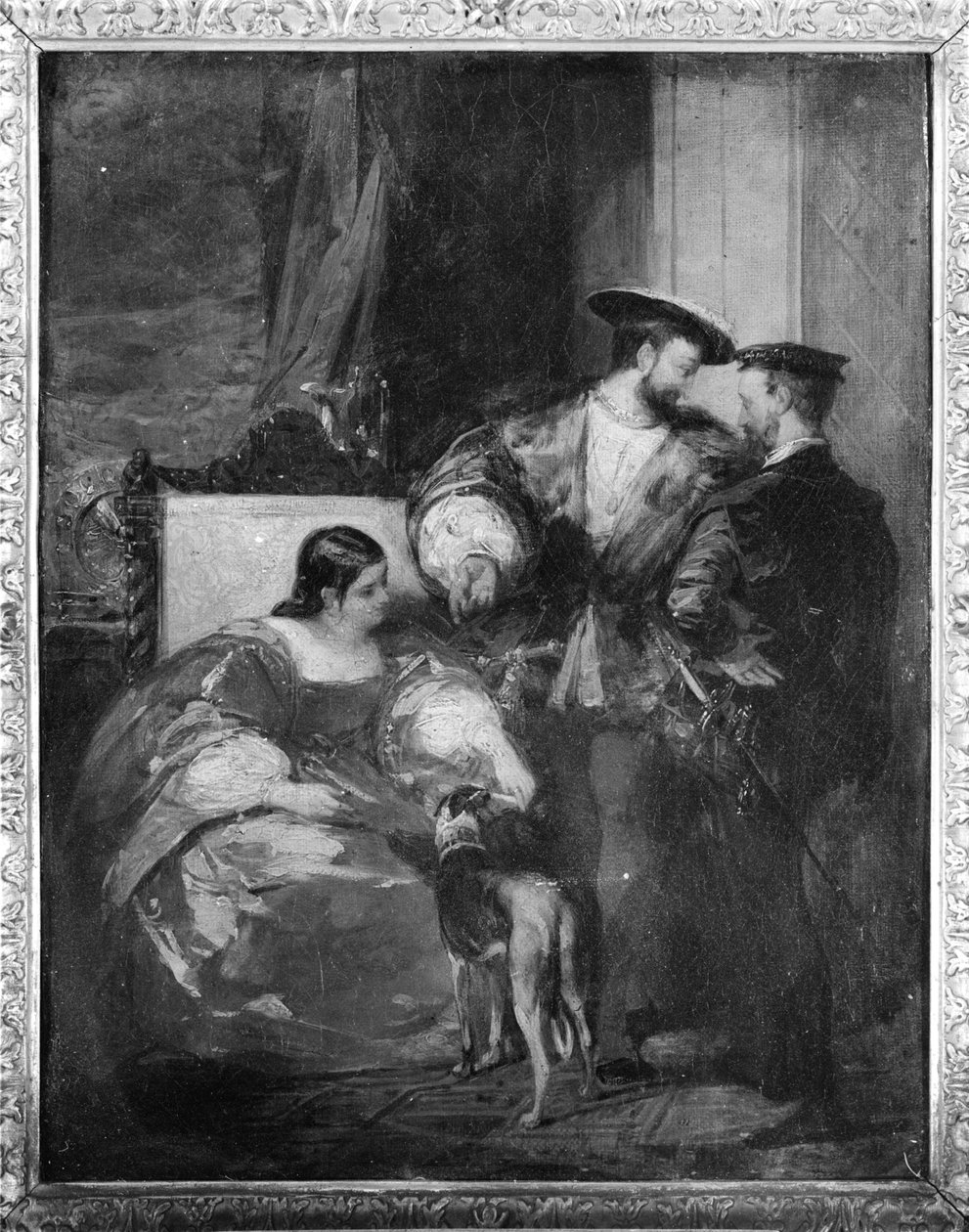 I. Ferenc (1494-1547) és Anne de Pisseleu (1508-80) Etampes hercegnője, XIX. alkotó: Richard Parkes Bonington