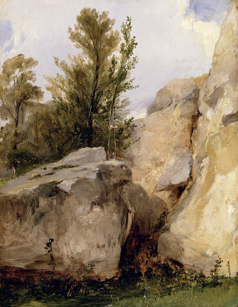 A fontainebleau-i erdőben, 1825 körül alkotó: Richard Parkes Bonington