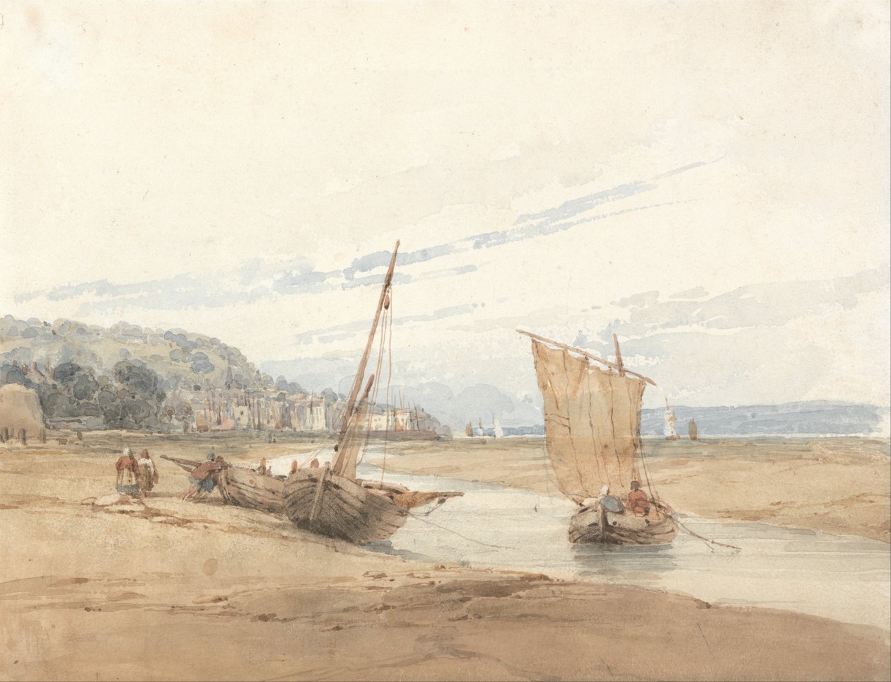 Honfleur közelében alkotó: Richard Parkes Bonington