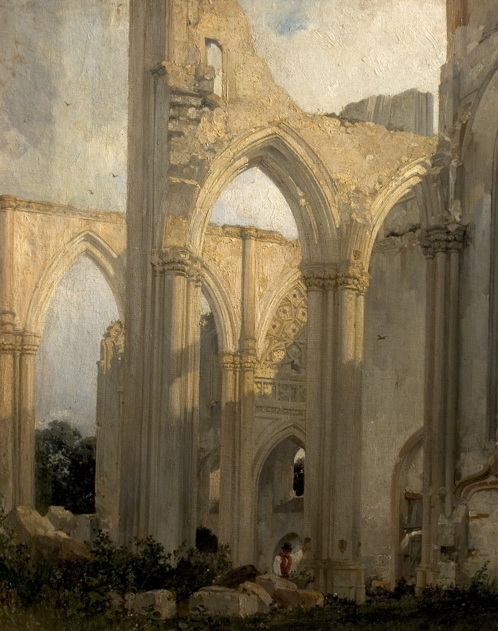 A St Bertain apátság romjai, St Omer, Franciaország, 1824 alkotó: Richard Parkes Bonington
