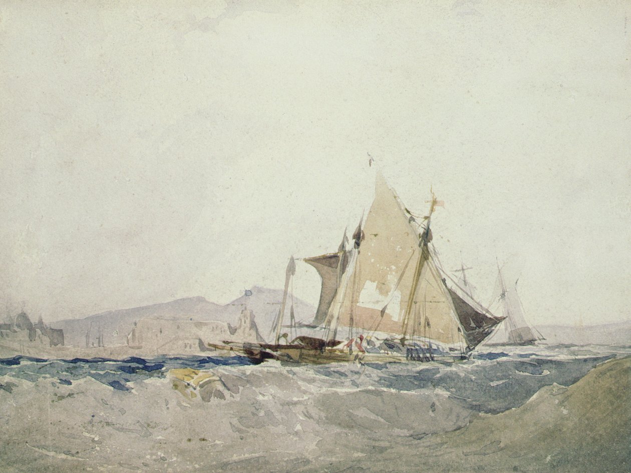 Tengeri tájkép alkotó: Richard Parkes Bonington
